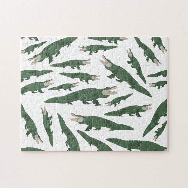 Puzzle Motif crocodile de l'alligator mignon (Horizontal)