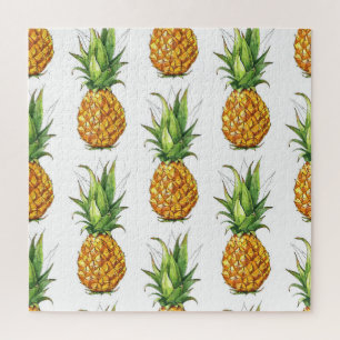 Puzzle Motif d'ananas d'été, design sans soudure.