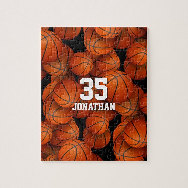 Puzzle motif de basket-ball pour garçons ou filles (Vertical)