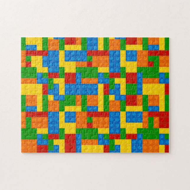 Puzzle Motif de blocs de construction en plastique (Horizontal)