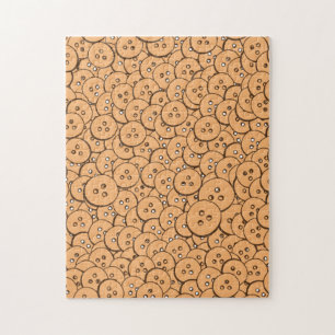 Puzzle Motif de boutons en bois anciens
