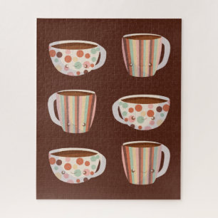 Puzzle Motif de cercle chaud sur des tasses de café