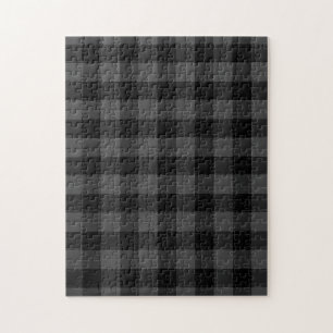 Puzzle Motif de contrôle des En vichy gris noir et fonc