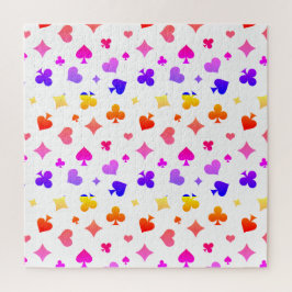 Puzzle Motif de couleurs de cartes à jouer modernes