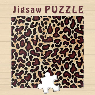 Puzzle Motif de crème Brown de peau de léopard -
