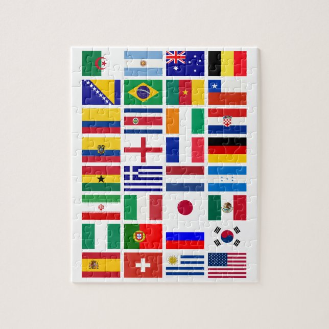 Puzzle Motif de drapeaux du FOOTBALL 2014 (Vertical)