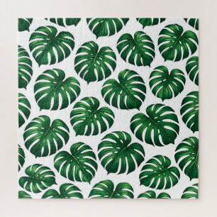 Puzzle Motif de feuille de Monstera tropicale