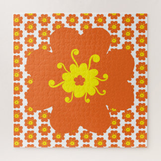 Puzzle Motif de fleurs orange frustrant