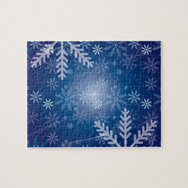 Puzzle Motif de flocon de neige d'hiver (Horizontal)