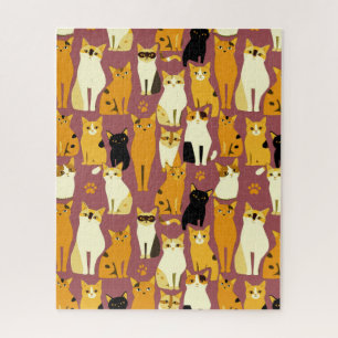 Puzzle Motif de Ginger, Chats noirs et blancs