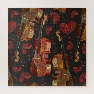 Puzzle Motif de musique violon Red Heart