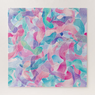 Puzzle Motif de ruban abstrait pastel