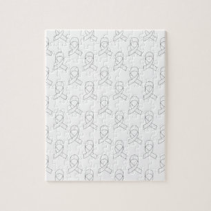 Puzzle Motif de ruban blanc