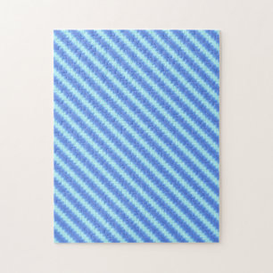 Puzzle Motif de texture de la bande de tricot bleu Aqua
