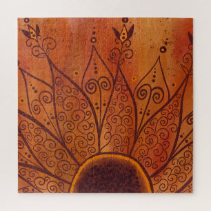 Puzzle Motif de tournesol Abstrait