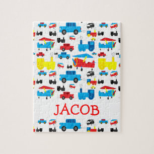 Puzzle Motif de trains, de trains et de voitures personna