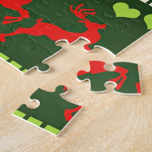 Puzzle Motif de vacances rouge et vert