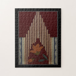 Puzzle Motif Décor Avec Fleur Et Flèche