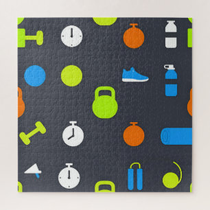 Puzzle Motif d'entraînement d'équipement de fitness