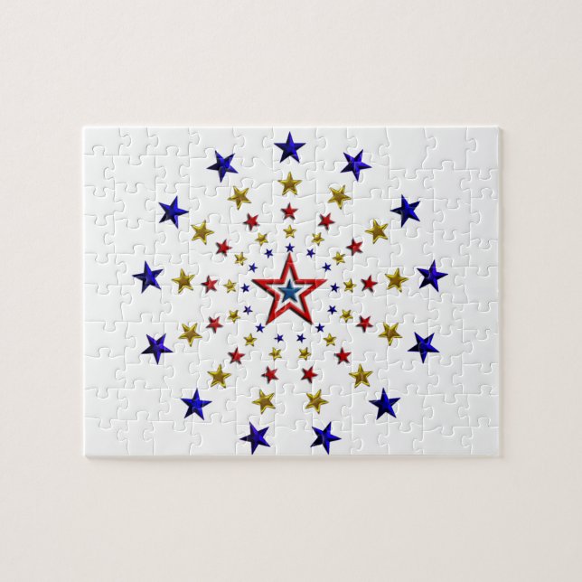 Puzzle Motif des étoiles patriotiques (Horizontal)