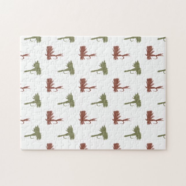 Puzzle Motif des leurres de pêche aérienne (Horizontal)