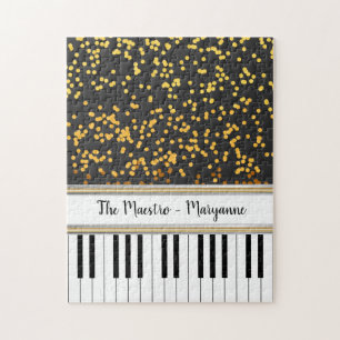 Puzzle Motif des Pois d'or des clés de piano personnalis