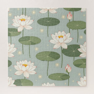 Puzzle Motif d'étang de lotus de nénuphar
