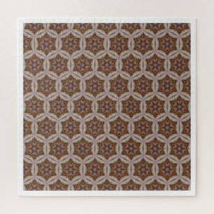 Puzzle Motif d'étoile géométrique complexe dans des tons