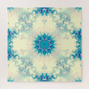Puzzle Motif d'hiver Frosty Blue Snowflake