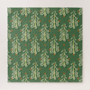 Puzzle Motif d'illustration des arbres de Noël
