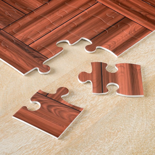 Puzzle Motif en bois de plancher de parquet de cerise (Côté)