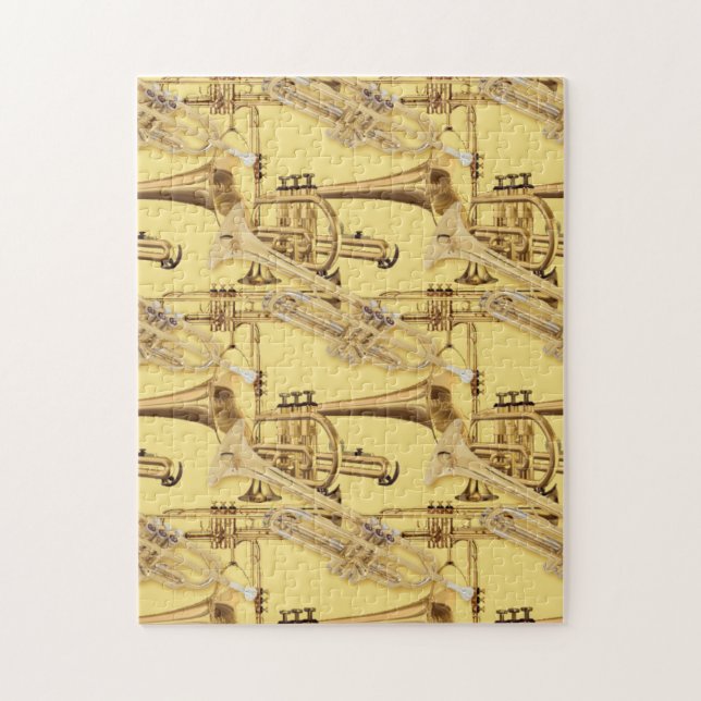 Puzzle Motif en laiton de trompette (Vertical)