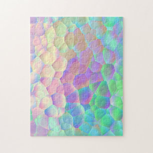 Puzzle Motif en verre holographique, couleurs Iridescente