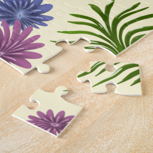 Puzzle Motif floral pastel esthétique fleur sauvage botan