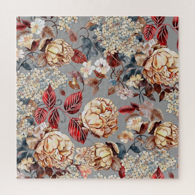 Puzzle Motif floral, style Art nouveau. (Vertical)