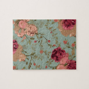 Puzzle Motif Floral vintage Aux Couleurs Pastel Fleurs