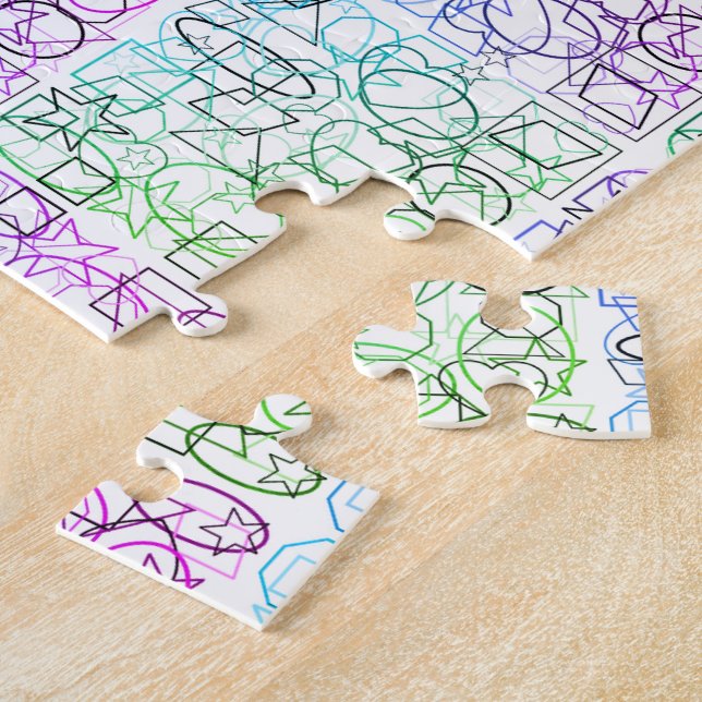 Puzzle Motif géométrique Abstrait | Carrelé et filtré | (Côté)