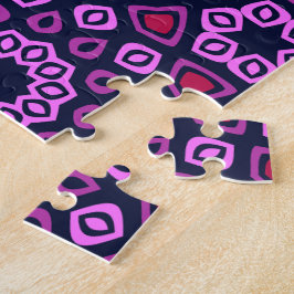 Puzzle Motif géométrique avec tri-hexago tronqué violet