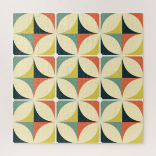 Puzzle Motif géométrique des années 70 rétro.