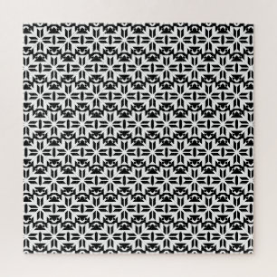 Puzzle Motif géométrique élégant noir et blanc