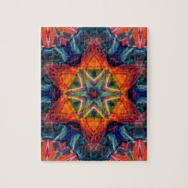 Puzzle Motif Kaleidoscope couleur psychédélique (Vertical)