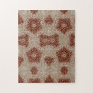 Puzzle Motif marron d'art géométrique