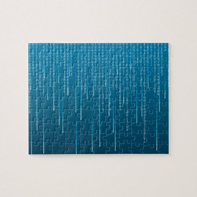 Puzzle Motif matriciel dans Blue Challenging (Horizontal)