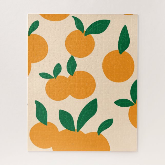Puzzle Motif Oranges De Fruits Citriques De Style Moderne (Vertical)