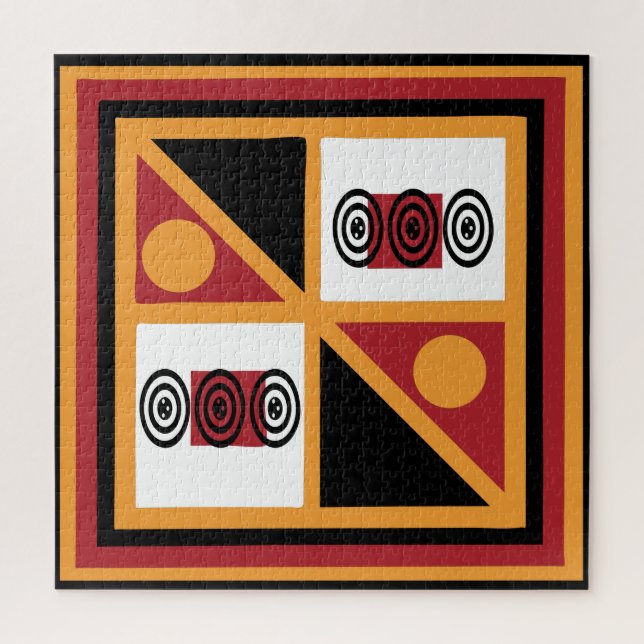 Puzzle Motif orné de la tribu africaine (Vertical)
