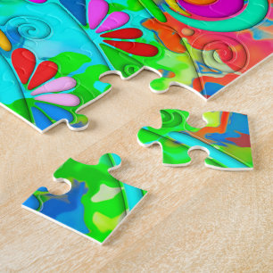 Puzzle Motif Peint À La Main Et Numériquement Art 18