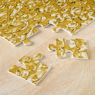 Puzzle Motif PUR d'éclaboussure d'OR + votre texte/photo
