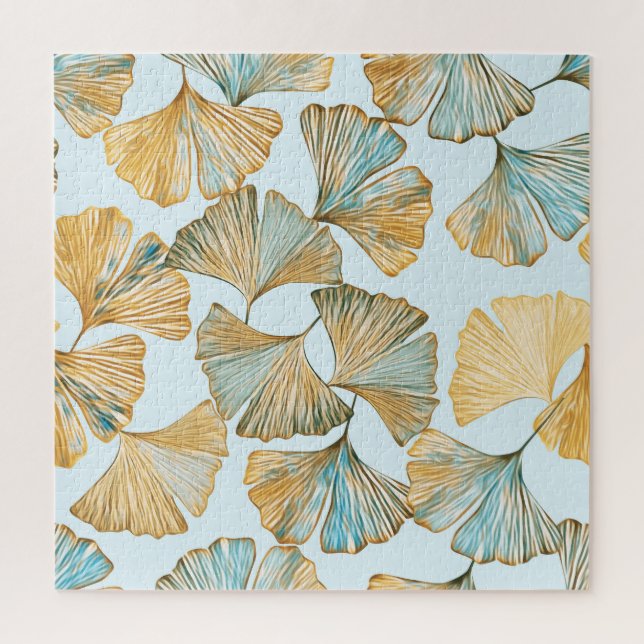 Puzzle Motif sans couture Gingko Feuille (Vertical)
