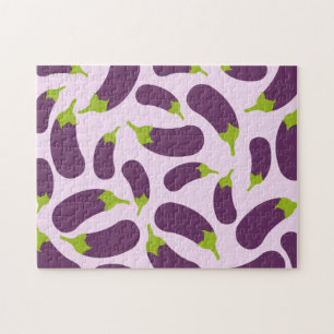 Puzzle Motif végétal d'aubergine violet végétal Conce