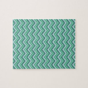 Puzzle Motif vert facetté de Chevron